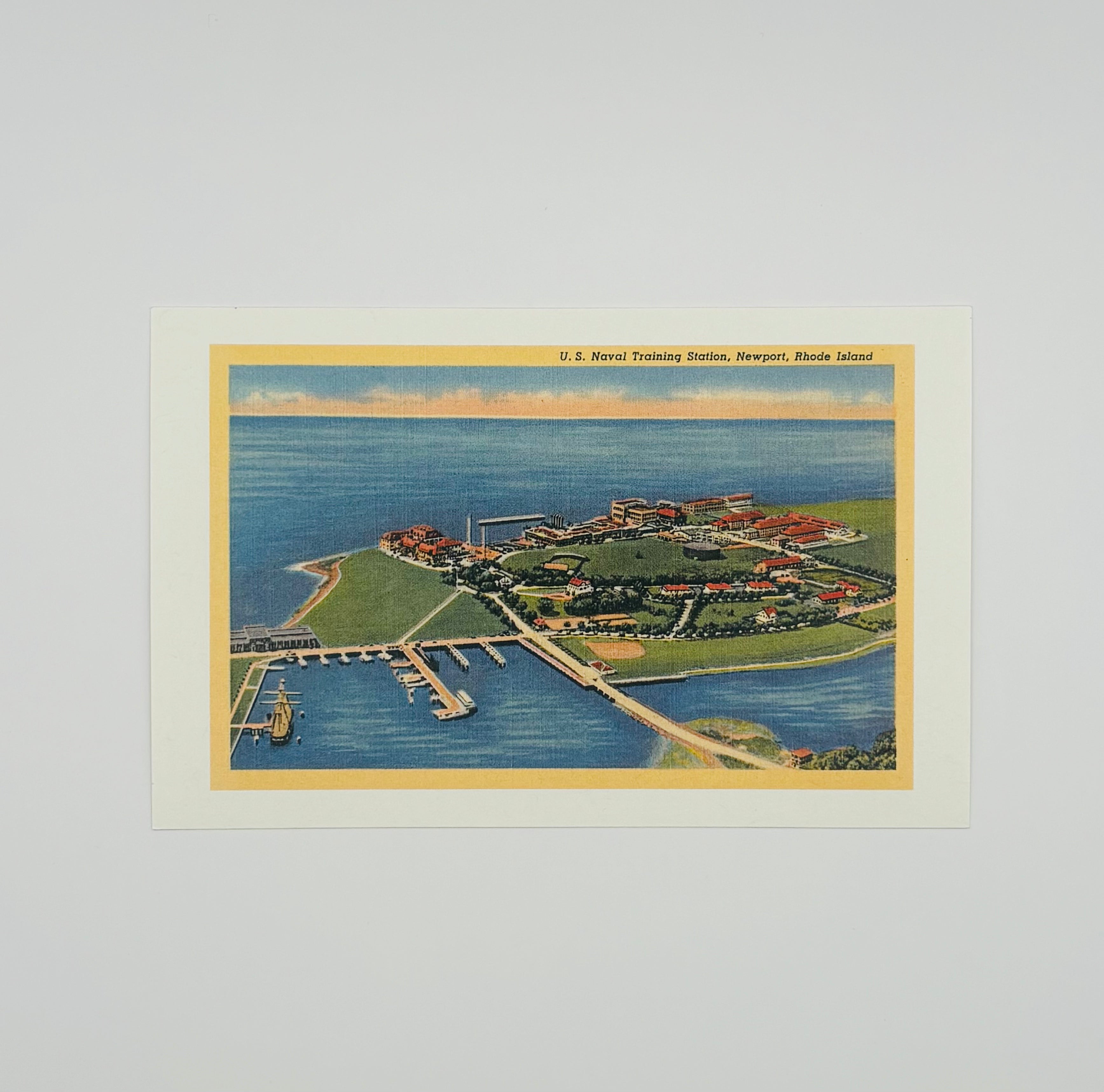 U.S. Naval Training Station Postcard