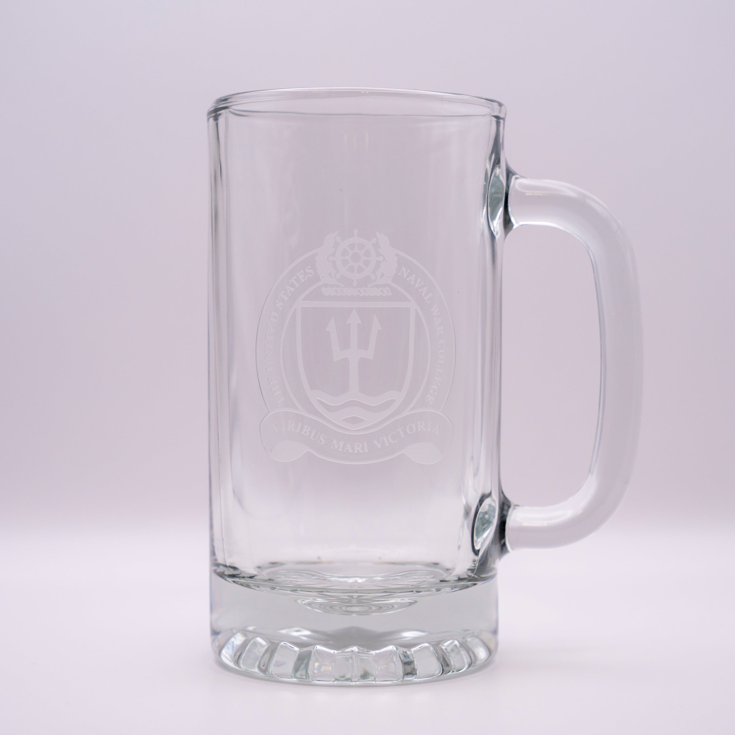 U.S. Naval War College Etched Beer Mug