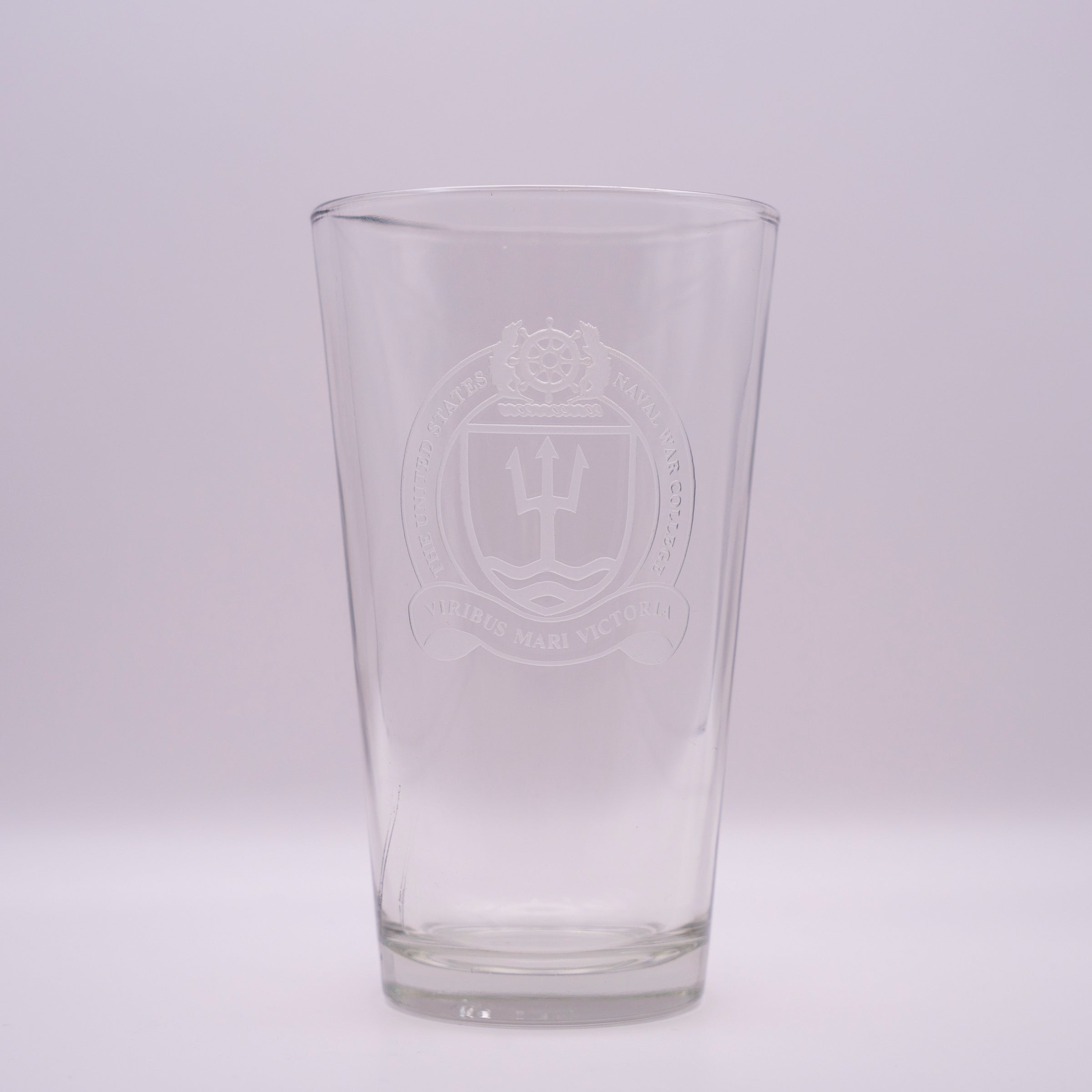 U.S. Naval War College Etched Pint Glass