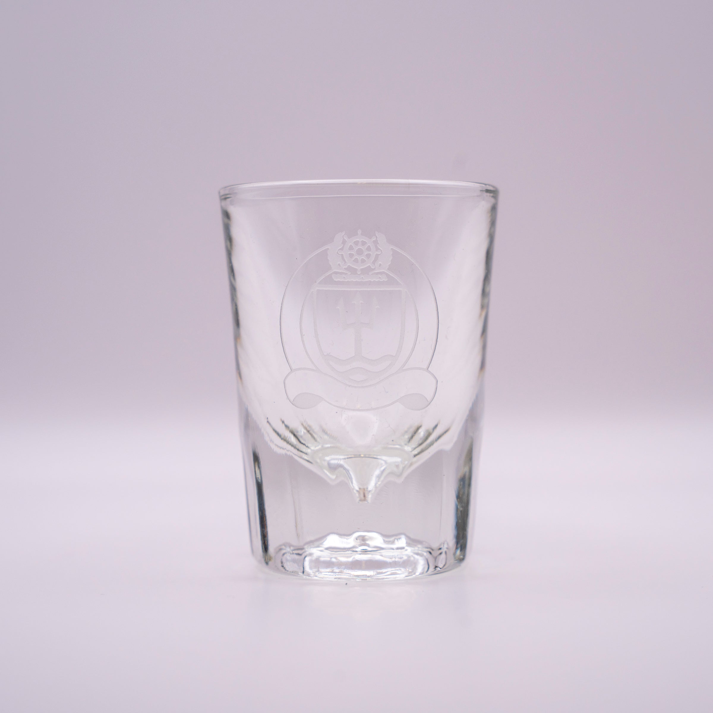 U.S. Naval War College Etched Shot Glass