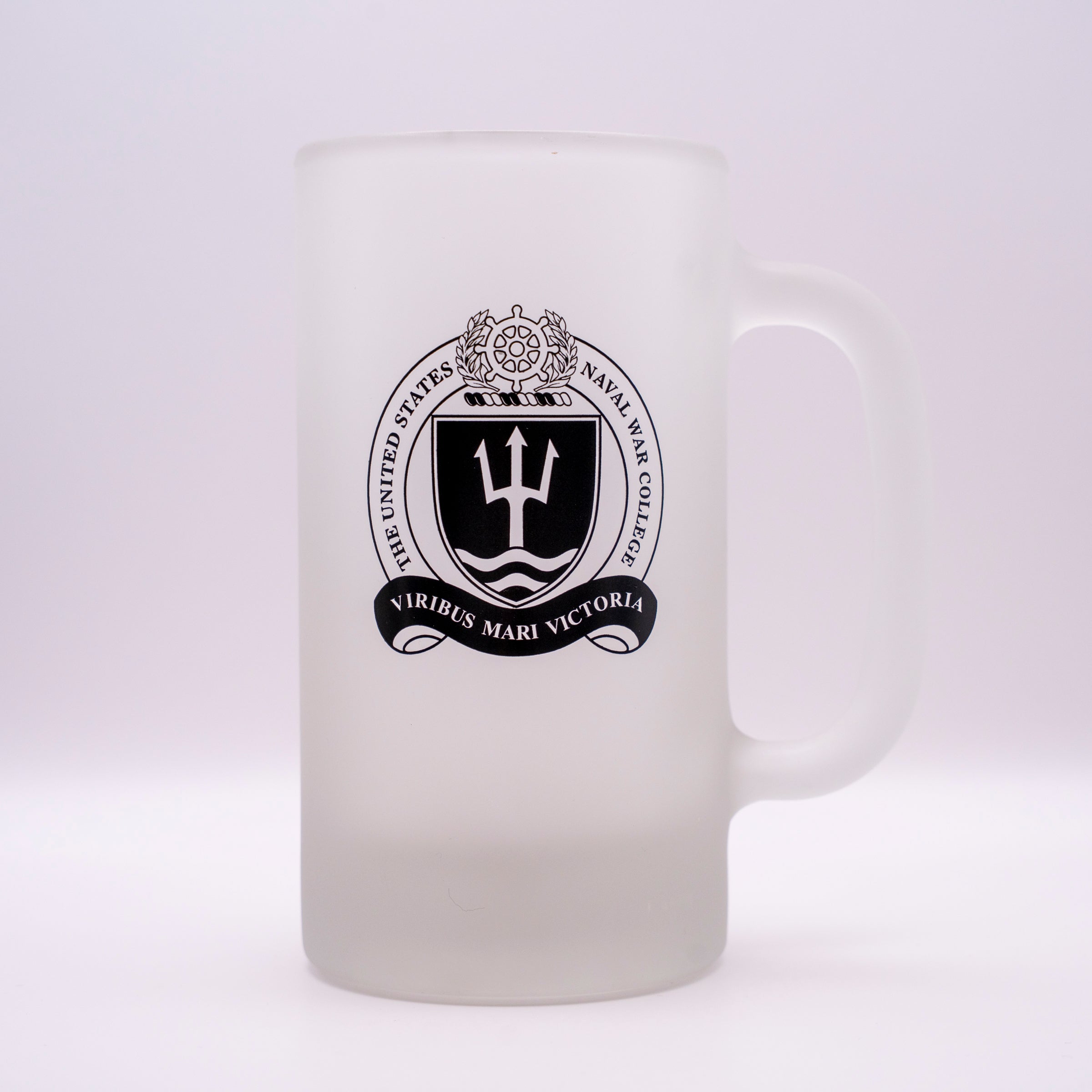 U.S. Naval War College Frosted Beer Mug