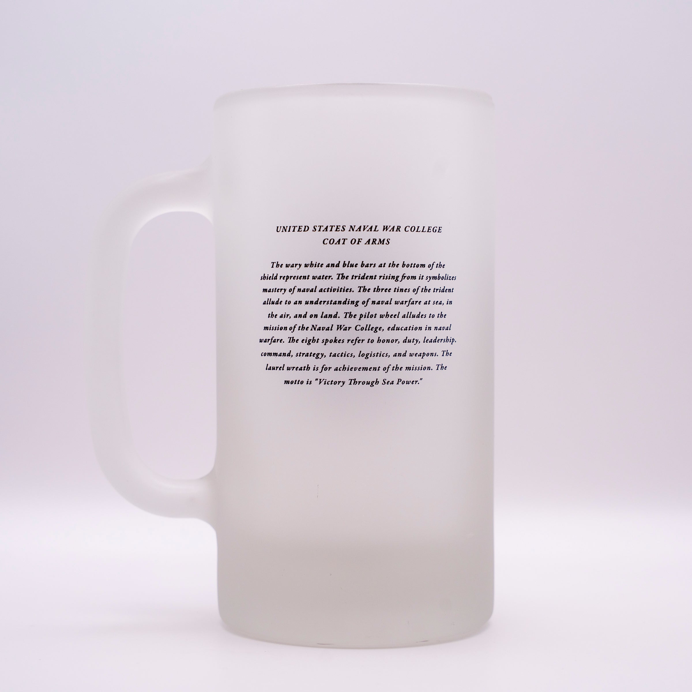 U.S. Naval War College Frosted Beer Mug