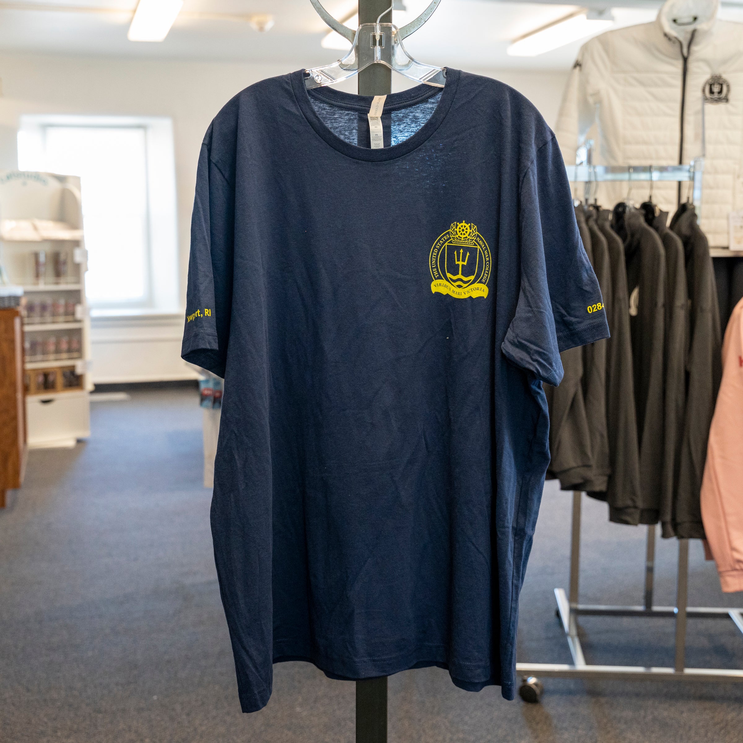 U.S. Naval War College Logo Zip-Code T-Shirt