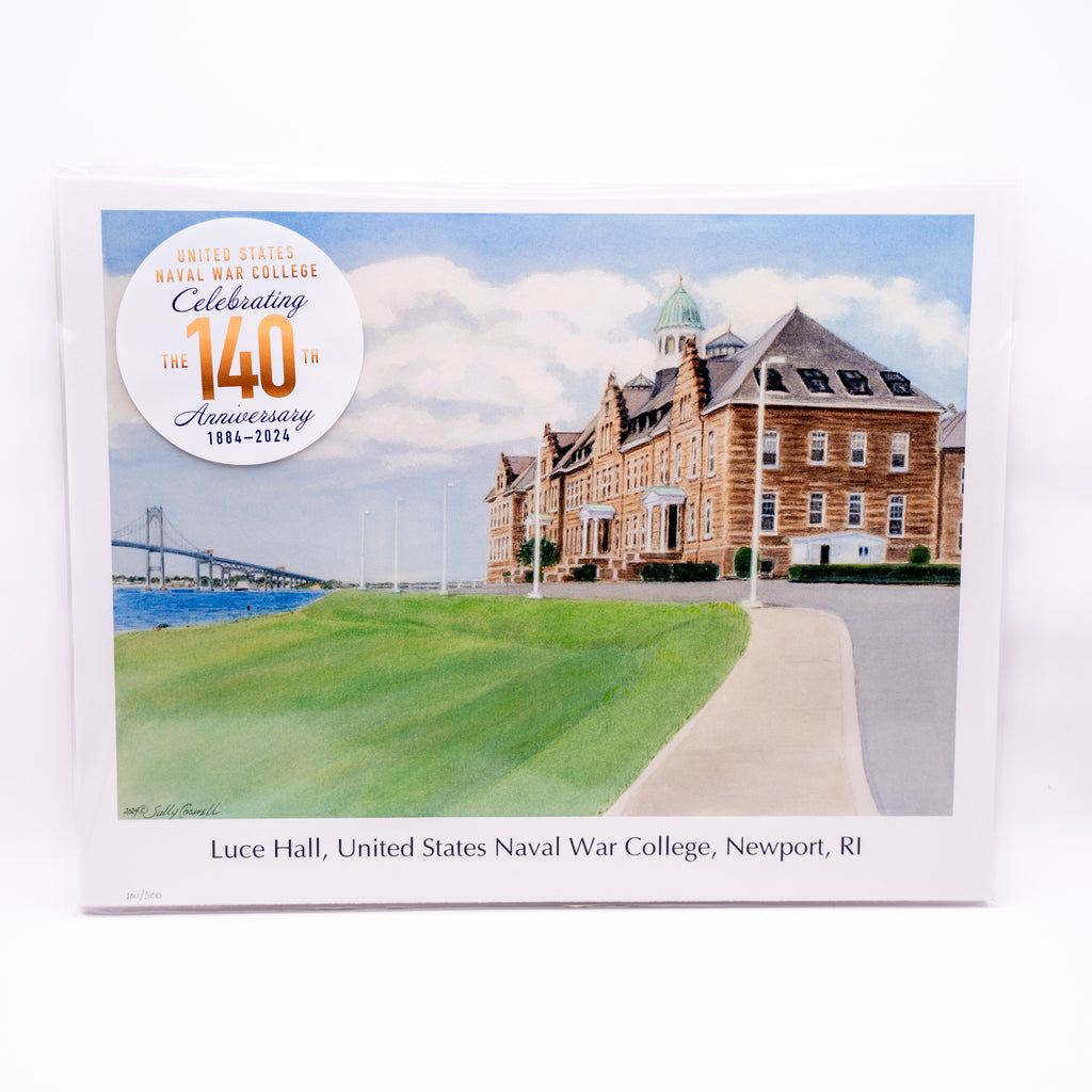 U.S. Naval War College Luce Hall Watercolor