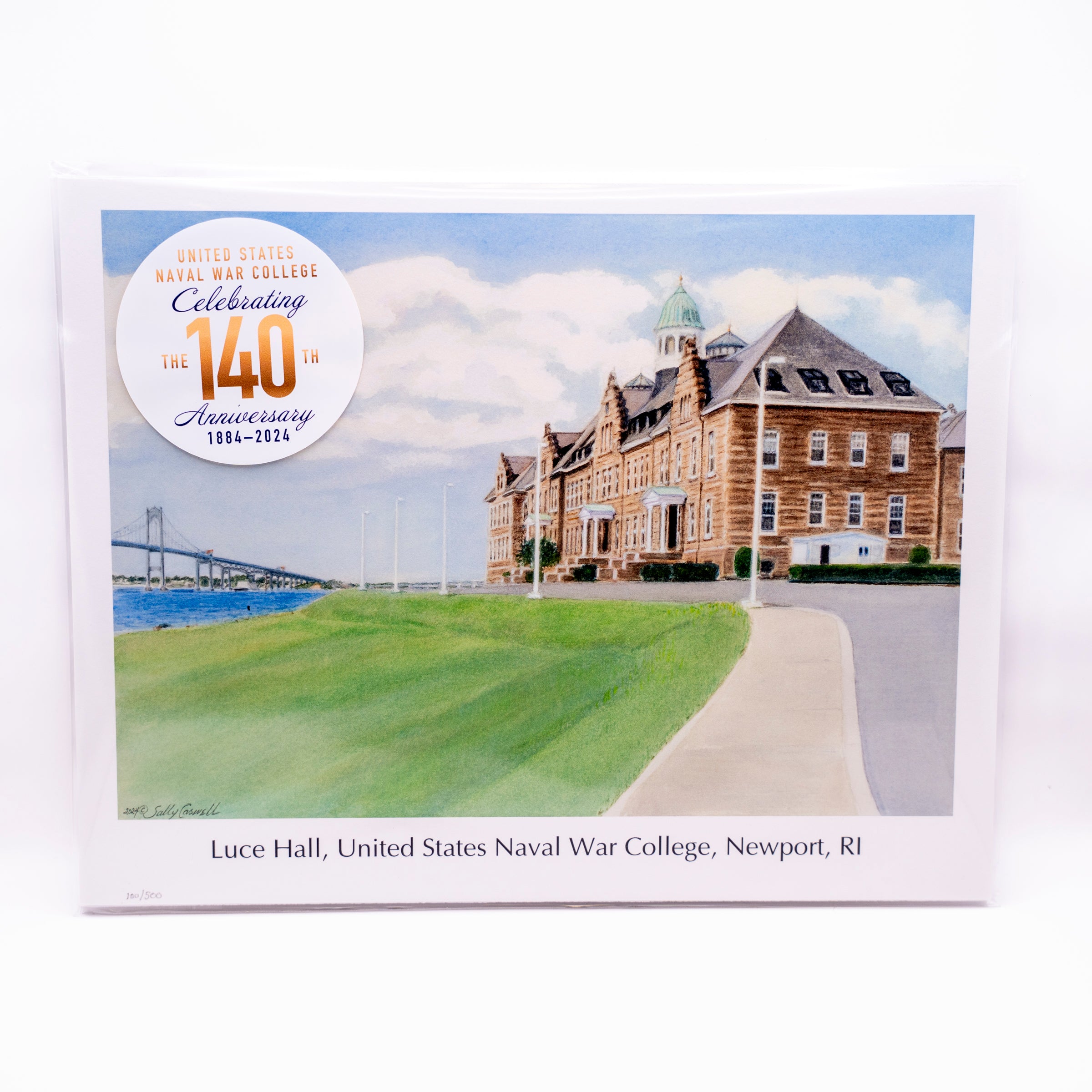U.S. Naval War College Luce Hall Watercolor