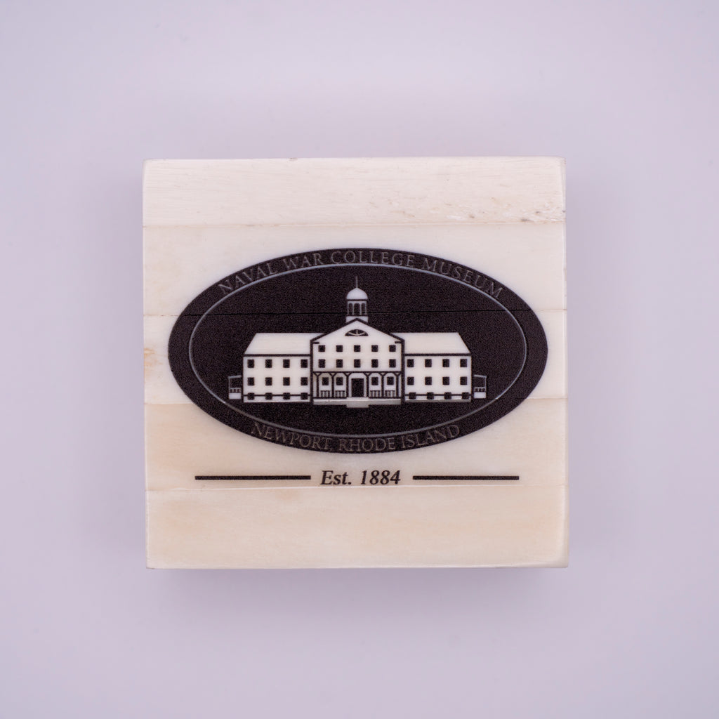 U.S. Naval War College Museum Bone Box with Compass
