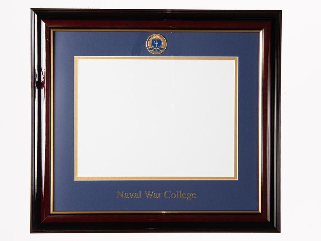U.S. Naval War College Single Diploma Frame