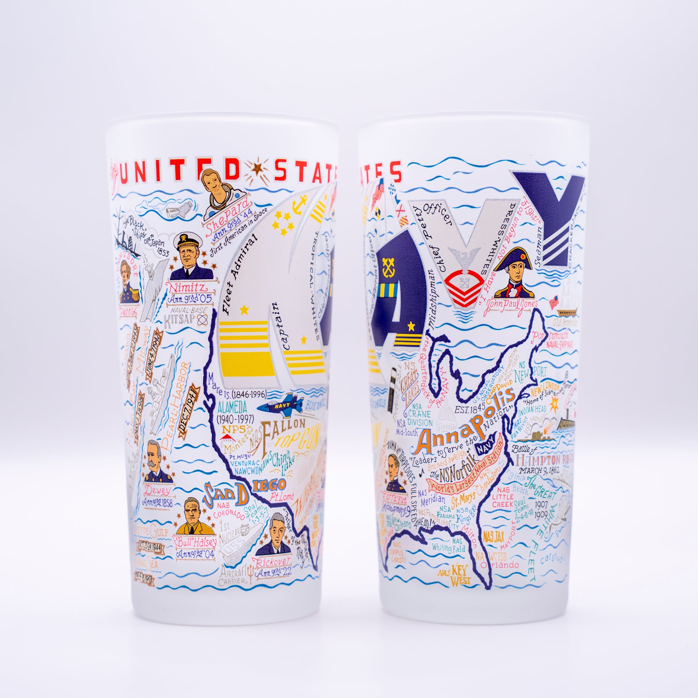 U.S. Navy Printed Glass - Set