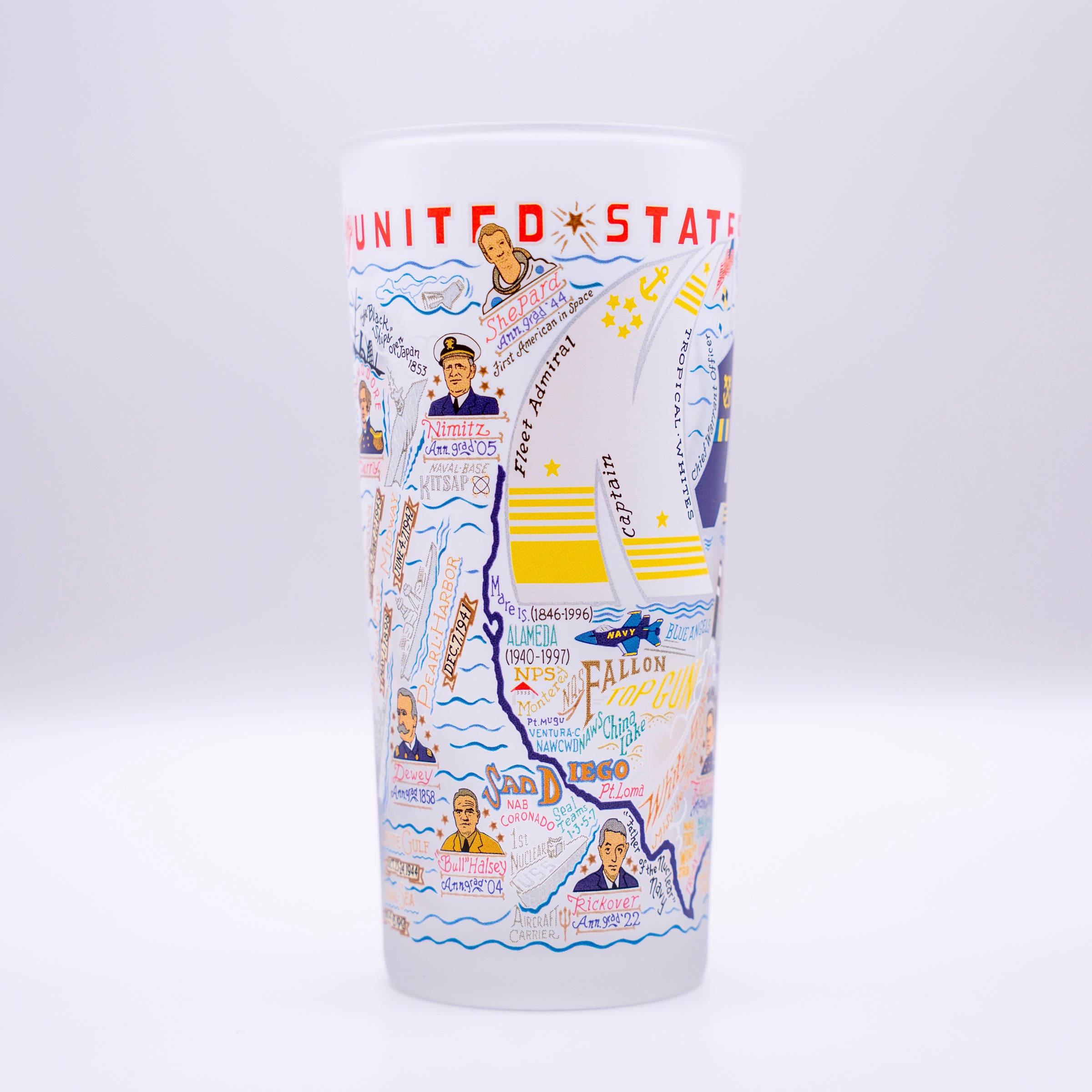U.S. Navy Printed Glass