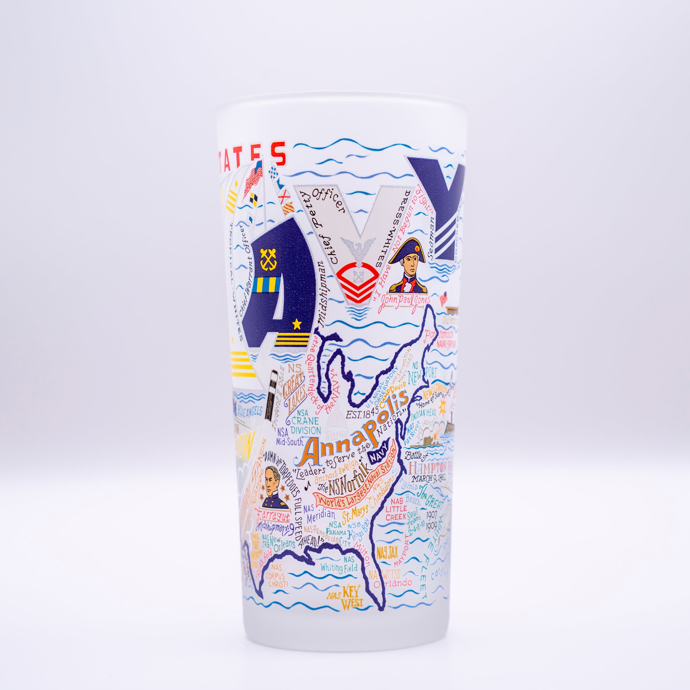 U.S. Navy Printed Glass